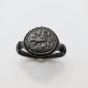 Ancient Greece-  Bronze Ring with Centaurus   10th-12th Century AD